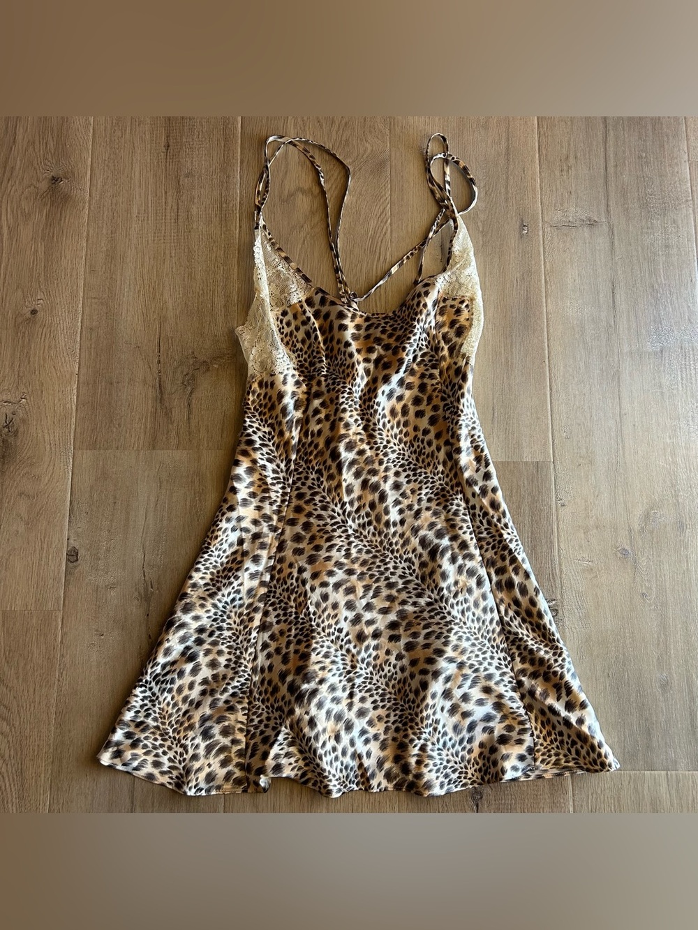 Victoria’s Secret Leopard and Lace Slip Dress
